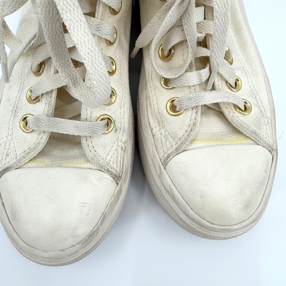 Converse Chuck Taylor All Star Move Platform High Top Cream Gold Kids‎ 3.5 - Picture 4 of 12